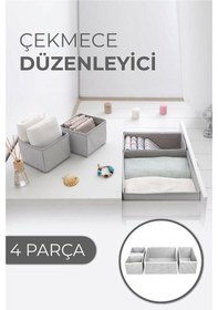 Resim Çekmece Düzenleme Kutu Seti Organizer 4lü Set 5496 Çok Renkli 