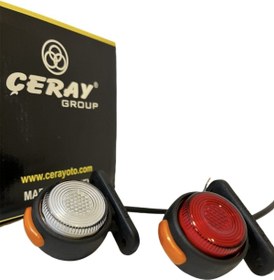 Resim ÇERAY Neon Mini Takoz Kırmızı-beyaz 12v-24v 