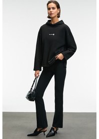 Resim Grimelange Lysavıne Kadın Esnek Kumaşlı Slim Fit Siyah Pantolon siyah 