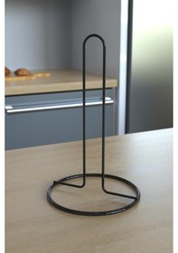 Resim Karteya Sunum Seti Ve Ekmeklik Havluluk Peçetelik Nihale Ekmeklik Siyah Dolu Parlak Paslanmaz 4lü Mutfak Set Siyah 