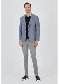 Resim İmza Düz Örme Pamuklu 6 Drop Slim Fit Ceket 1002250114 Indıgo 