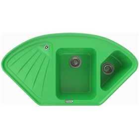 Resim Polex Cristalüx Granit Evye P-CR1 Yeşil Tezgah Altı Ve Tezgah Üstü Mutfak Evyesi 104.5x57 CM 