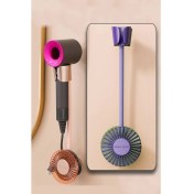 Resim Esnek ve Kademeli Duvar Monteli Saç Kurutma Tutucu, Yeşil 