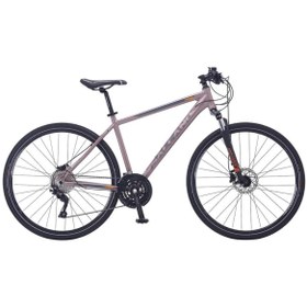 Resim Salcano City Sport 27 Vites 28 Jant Hd 21 Kadro Şehir Tur Bisikleti Mat Gri Turuncu Trekking Bisikle 