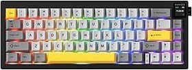 Resim Coverzone Ajazz AK650 Kablosuz Mekanik Klavye 3 Modlu TFT Ekranlı Hot-Swap-65 Tuşlu RGB Siyah/Dream Switch 