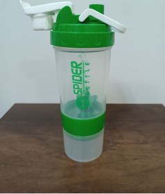 Resim Sızdırmaz Ve Ve Vidalı Kapaklı Plastik Shaker Şefaf Yeşil 
