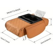 Resim Chuangyinshop Universal Car Armrest Organizer Crimson - Çok Amaçlı Araç Kolçak Organizatörü Cep Telefonu Ve Bardak Tutucu 