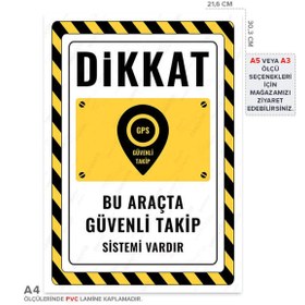 Resim Genel Markalar Ul2552-A4 - Bu Araçta Güvenli Takip Sistemi Vardır Uyarı Levhası (21,6×30,3cm) 
