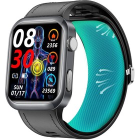 Resim Spovan Electro Air 2 Hava Basınçlı Tansiyon Şeker EKG Sesli Görüşme Türkçe Akıllı Saat 