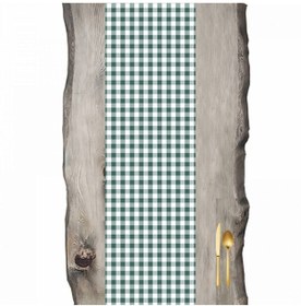 Resim Kare Desen Pötikare Ranır - Runner - Yağ Yeşili / Tek Ebat 