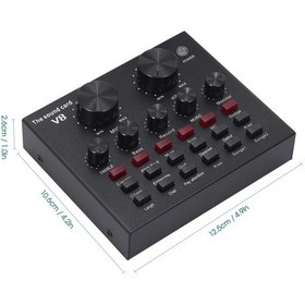 Resim Moveevo Dışarıdaki Ses Kartı V8, Ev/outdoor İçin 6 Ses Modu Ve 12 Stüdyo Efekti İle Canlı Yayın, Şarkı Söyleme Diğer 