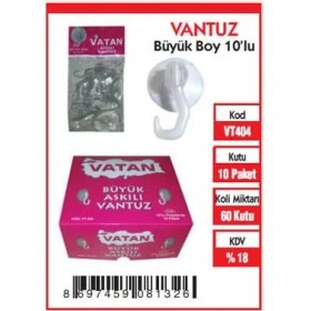 Resim Vatan Bayrak Vatan Vantuz Büyük Boy 10'lu VT404 Renk Seçenekleri ile Dayanıklı ve Kolay Montaj 