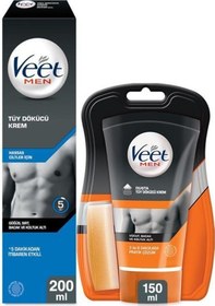 Resim Veet Men Hassas Gögüs Sırt Bacak Özel Tüy Dökücü 200 ML + Duşta Tüy Dökücü Krem 150 ML 