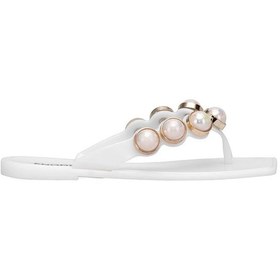 Resim Elit Kdrj001-1 Kadın Parmak Arası Terlik Beyaz Beyaz 