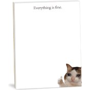 Resim Her şey iyi komik not defteri - 10.16 x 13.34 cm, 50 sayfa - Sevimli meow not defteri - Yenilik Gag Hediye iş ofisi, arkadaşlar ve iş arkadaşları için 