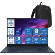 Resim Asus Zenbook 14 OLED Ultra 5 125H 16GB LPDDR5X 4tb SSD Intel Arc 14\ Fhd WIN11PRO Taşınabilir Bilgisayar QD089WP04 + Zettaçanta 