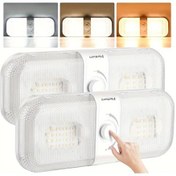 Resim Honeybeeshop Mertturm Rv Işık İç Mekan 1700 Lümen 3 Renk Tem Kamp Işığı 120 Led 2 Adet Rv Kamyon Araba Trailer Tekne Için Pilsiz İç Mekan Aydınlatması 
