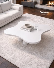 Resim Kelebek Orta Sehpa - Kırık Beyaz Ekru 