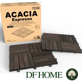 Resim Df Home Ahşap Yer Karosu Renk Espresso 30X30 (10 Adet =0.9m²) 