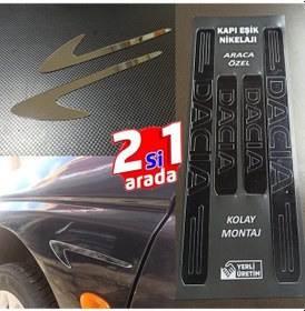 Resim Dacia Duster Kapı Eşiği Set + Çamurluk Vent Krom Görsel 