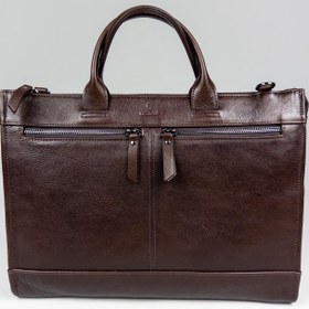 Resim Deri Briefcase Evrak Çantası - Kahve 