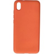 Resim Happycase Xiaomi Redmi 7A Kılıf Nano Içi Kadife Silikon - Turuncu 