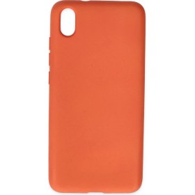 Resim Happycase Xiaomi Redmi 7A Kılıf Nano Içi Kadife Silikon - Turuncu 