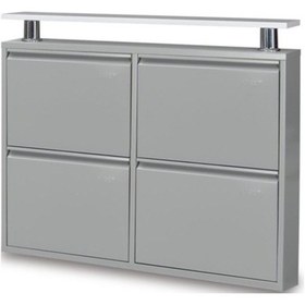 Resim Kaser Metal Gri Ayakkabılık 2+2 