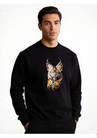 Resim Ogc Bebek Kaplan Unisex Sweatshirt Siyah 