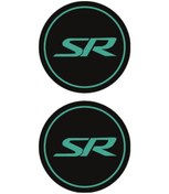 Resim Cf Moto Sr Yazılı Koruma Takozu Motosiklet Damla Sticker Modeli Turkuaz 