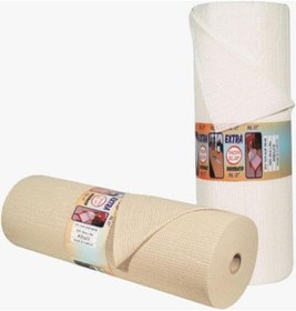 Resim Halı Kaydırmaz Örtü 60 CMx30Mt. Kaymaz Raflık Örtü Krem 