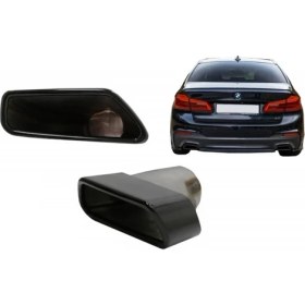 Resim Bmw g30 egzoz ucu seti siyah m-tech 