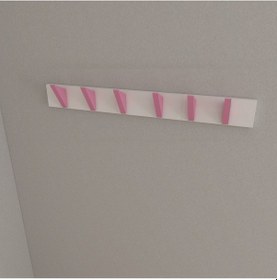 Resim Hepsi3boyutlu Modern Duvar & Kapı Kanca Askılık - 6 Adet Pembe Kanca Askılık - Model No : 5 Pembe 