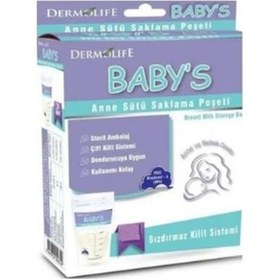Resim Dermolife Babys Anne Sütü Saklama Poşeti 20 Adet 