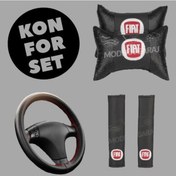 Resim Fiat Boyun Yastığı Kemer Kılıfı Dikmeli Direksiyon Kılıfı (447773335) 