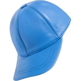 Resim Unisex %100 Deri Arkadan Ayarlanabilir Baseball Kep Şapka Mavi 