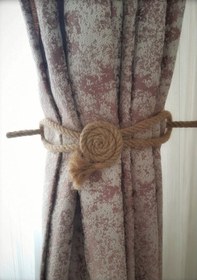 Resim 6 Adet Fon Perde Aksesuarı Braçol Tül Perde Tutacağı Perde Süsü Spiral Jüt Halat Estetiği Siyah 