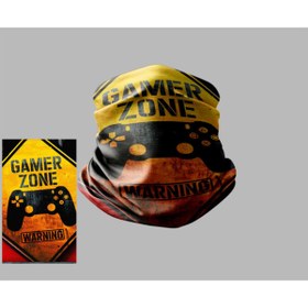 Resim Buffalo Yazı Tasarımlı Motorcu Buff Maske Outdoor Boyunluk Unisex Bandana 