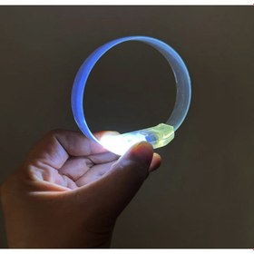 Resim 3 Modlu Pilli LED Işıklı Esnek Parti Bilekliği Beyaz 