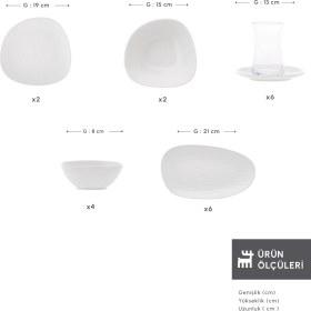 Resim UltraMint Şık 26 Parça Kahvaltı Takımı, 6 Kişilik Set, Modern ve Elegant Tasarım 