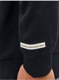 Resim Jack & Jones Kapüşonlu Siyah Erkek Sweatshirt 12244219 001 