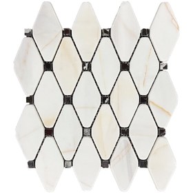 Resim TUQCO Doğaltaş Clip Diamond Dolomit Spider Eskitme Mermer Mozaik 