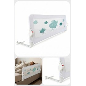 Resim Wellgro Littles 150 48 CM Yatak Bariyeri Çocuk Yatak Korkuluğu Yeşil 
