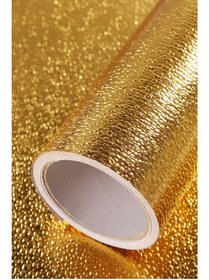 Resim STLIFE Su Geçirmez Dolap Kaplama Kağıdı Yapışkanlı Gold Mutfak Tezgah Folyosu Banyo Oda Sticker 100 cm 