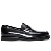 Resim Erkek Siyah Deri Klasik Loafer Derimod