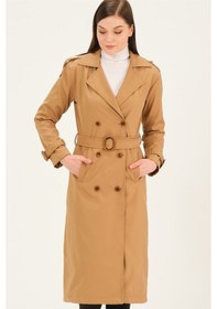 Resim Z6737 Dewberry Bayan Trençkot-camel CAMEL 