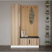 Resim Minar Kale Dekor Panel 1 Kpk 1 Bölme Raf Port Ayakkabılık Minderli Byz Dore Plus 