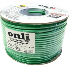 Resim Antenci Onli RG6U6 Yeşil Anten Kablosu 80TEL 100 mt 