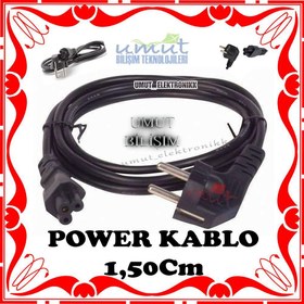 Resim BİLGİSAYAR PC NOTEBOOK LAPTOP 3 LÜ ADAPTÖR KABLO POWER KABLO 220 V GÜÇ KABLOSU 1.5 METRE MT 