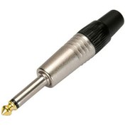 Resim Gitar Jack Fiş 6.3 Mm Mono Metal Siyah Kırmızı 4987 